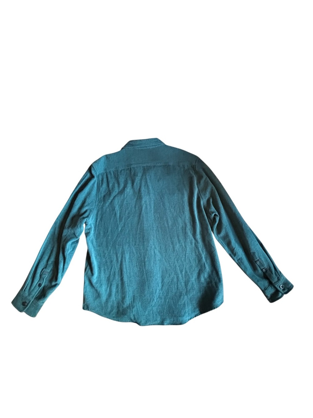 True Grit textured Cotton Teal Button Down Long Shirt Mens XL utility coastal - Picture 3 of 9
